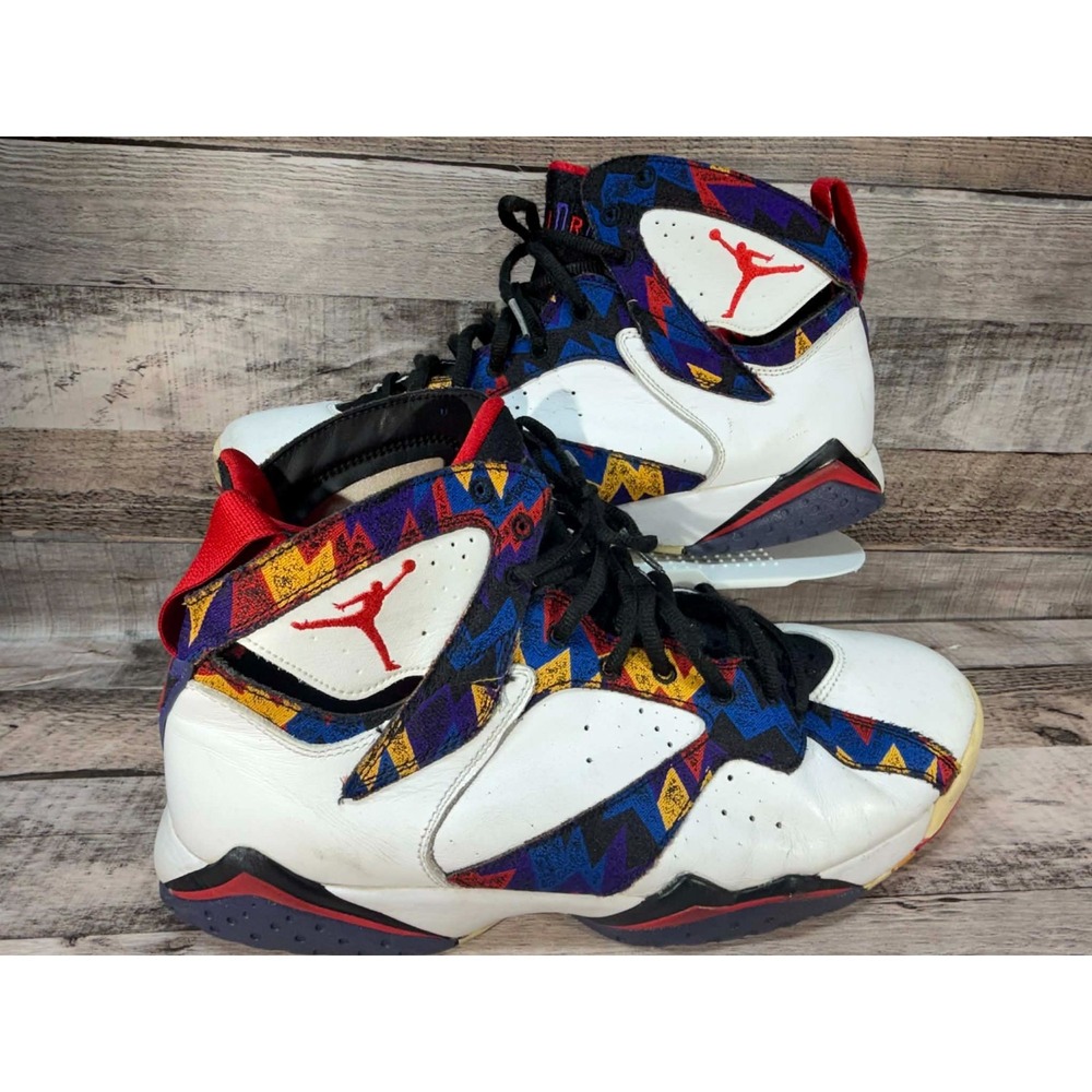 Air Jordan 7‎ Retro 'Sweater' 2015 sneakers men's white/multi 304775-142 Size 12